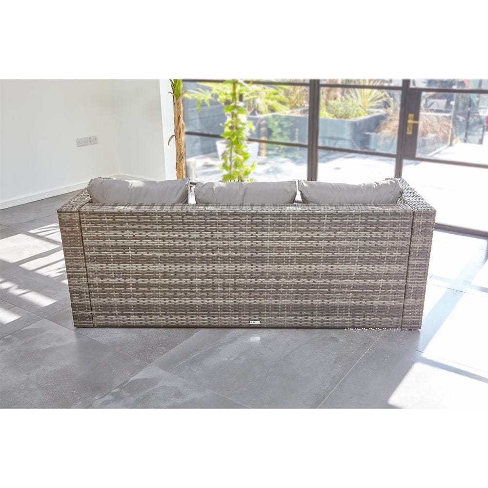 Vancouver 6 Seater Modular Rattan Sofa Set In Grey