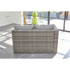 Vancouver 6 Seater Modular Rattan Sofa Set In Grey