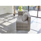 Vancouver 6 Seater Modular Rattan Sofa Set In Grey