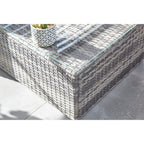 Vancouver 6 Seater Modular Rattan Sofa Set In Grey