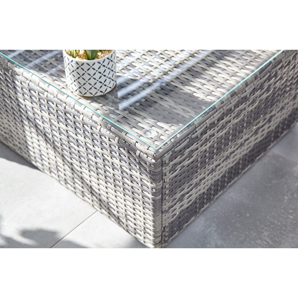Vancouver 6 Seater Modular Rattan Sofa Set In Grey