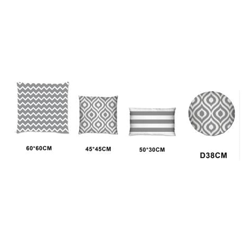 Ashcraft Waterproof Scatter Cushion Set in Grey Pattern