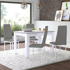 Orsa Rectangle Concrete Effect Dining Table Set with 4 Chairs