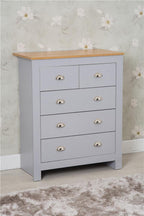 Heritage Set of Three Bedroom Piece with Grey and Oak Finish