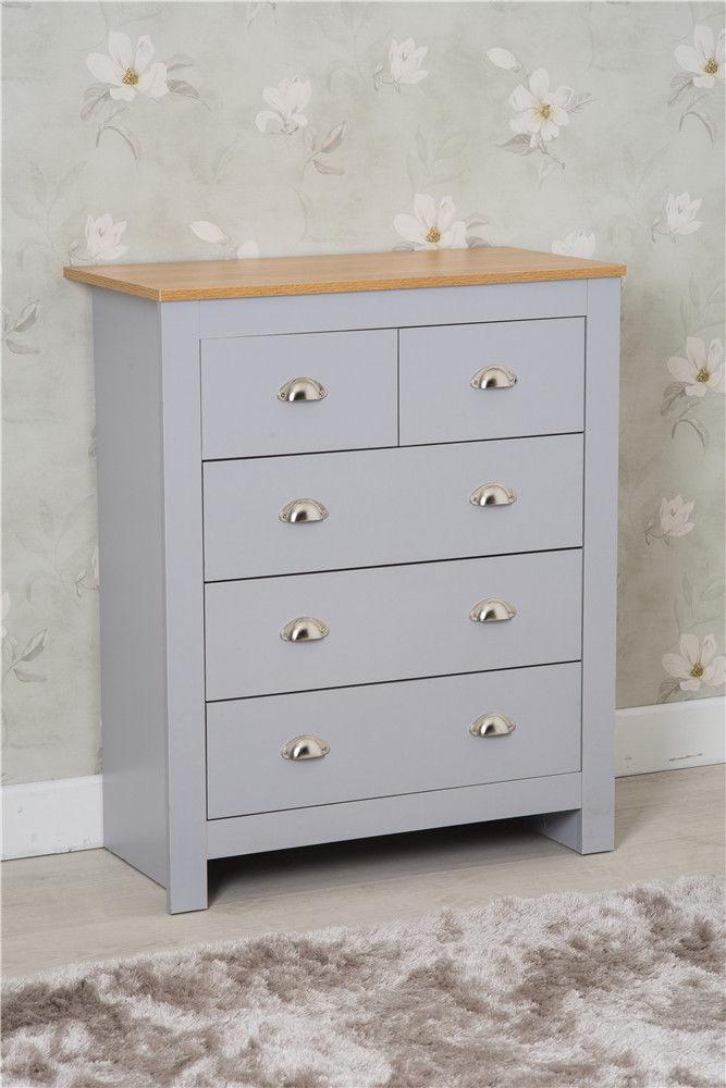 Heritage Set of Three Bedroom Piece with Grey and Oak Finish