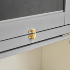 Heritage Foldable Wooden Convertible Office Desk Bookshelf With Blackboard