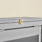 Heritage Foldable Wooden Convertible Office Desk Bookshelf With Blackboard