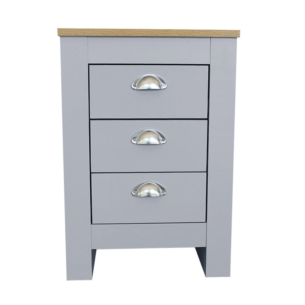 Heritage 3 Drawer Bedside Table Bedside Cabinet