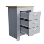 Heritage 3 Drawer Bedside Table Bedside Cabinet