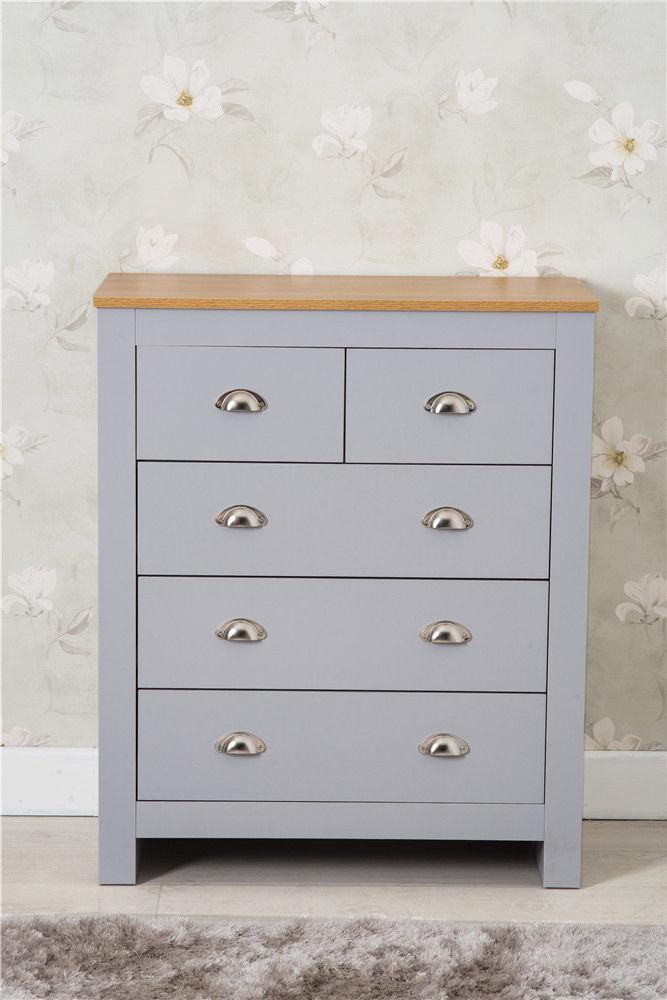 Heritage Set of Three Bedroom Piece with Grey and Oak Finish