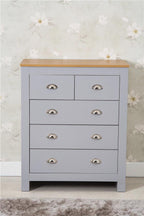 Heritage Set of Three Bedroom Piece with Grey and Oak Finish