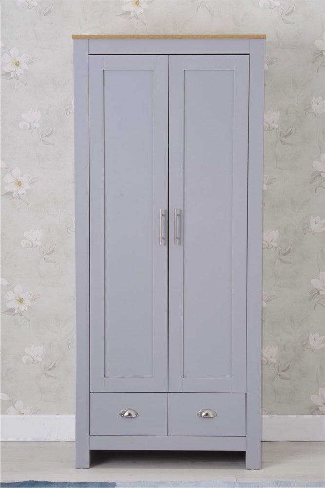 Heritage Set of Three Bedroom Piece with Grey and Oak Finish