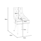 Etta White Marbled Effect Trestle Dining Table Set with 6 Velvet Button Back Chairs