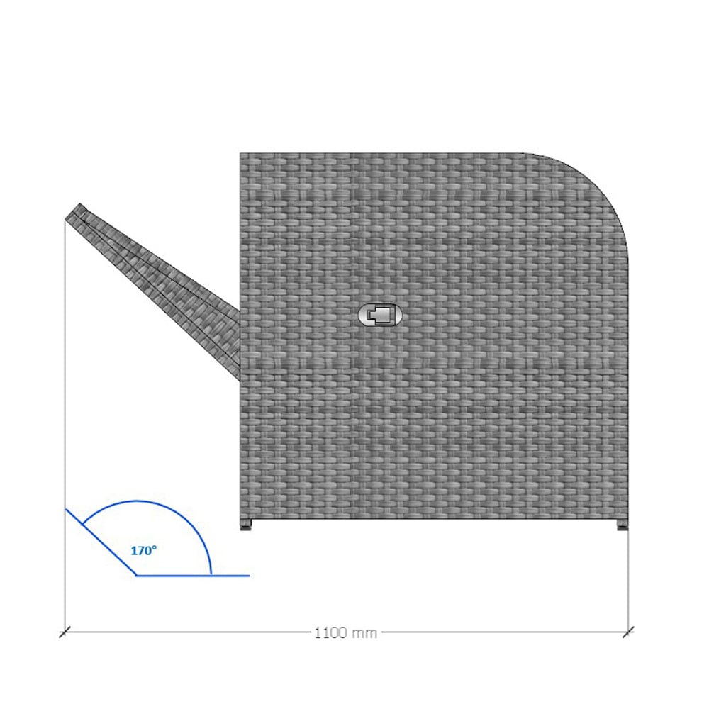 Lotus 9 Seater Rattan Garden Furniture Recliner Cube Sofa Set with Fire Pit Option