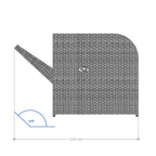 Lotus 9 Seater Rattan Garden Furniture Recliner Cube Sofa Set with Fire Pit Option