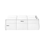 Serenity Latex Foam Boucle Sofa Ottoman In Grey