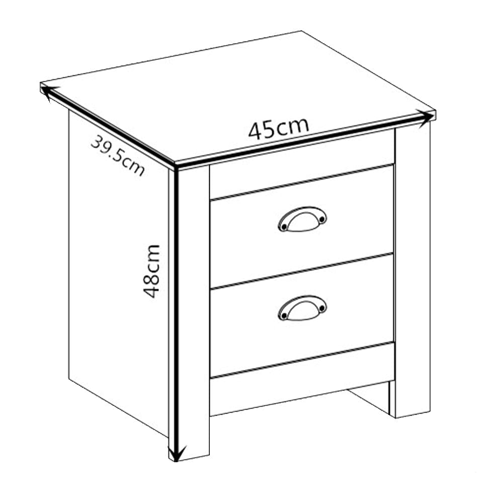 Heritage 4 Piece Bedroom Furniture Set Wardrobe Chest Bedside Table