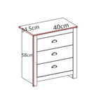 Heritage 3 Drawer Bedside Table Bedside Cabinet
