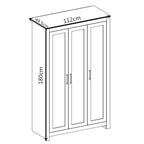 Heritage 4 Piece Bedroom Furniture Set Wardrobe Chest Bedside Table