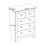 Heritage 3+2 Chest Of Drawers Storage Cabinet